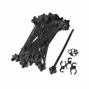 Fir Tree Nylon Push Mount Cable Zip Tie 8.3 x 0.18 Black Clamps 50 pcs Household