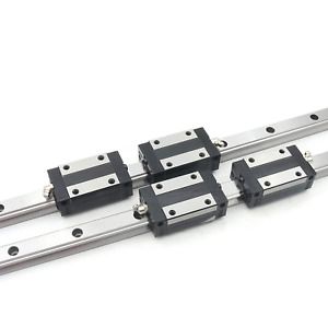 RATTMMOTOR 20mm-Width Square 300mm-Length 2pcs CNC TRH20 Linear Rail Guide + for