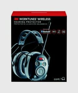 3M Worktunes Wireless Hearing Protector with Bluetooth and AM/FM Radio - Black