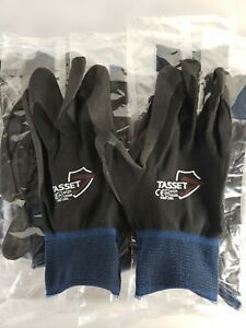 Tasset 940 Nitrile Dipped Work Gloves Coated Black Nylon 6 Pair Sealed 2XL