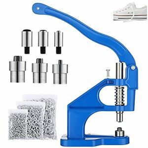 Hand Press Grommet MachineGrommet Eyelet Tool Kit with 3 Dies#0/#2/#4 and 150...
