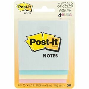 Post-It Notes 3 In. X 3 In. Pink, Yellow, Blue