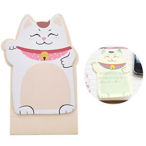 Korean Lucky Cat Beckoning Maneki Neko  Memo Bookmark Sticky Note F*