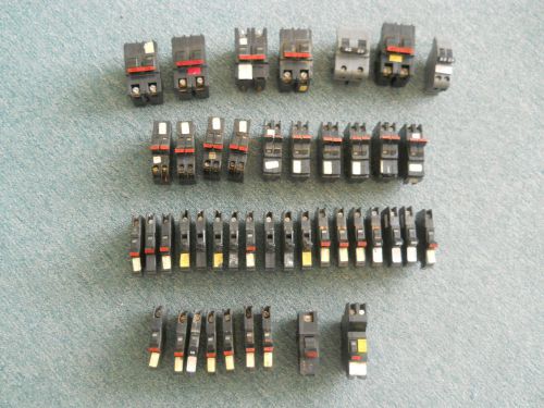 Stab lok square d breaker lot federal pacific 10 15 20 30 40 50 60 amp gfi for sale