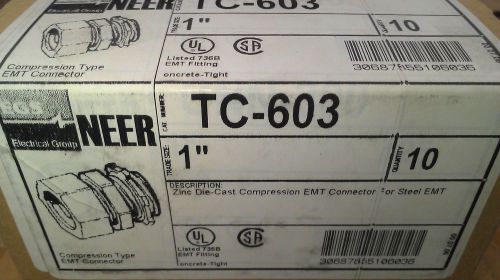 NEER TC-603 1&#034; COMPRESSION CONNECTOR (BOX OF 10)