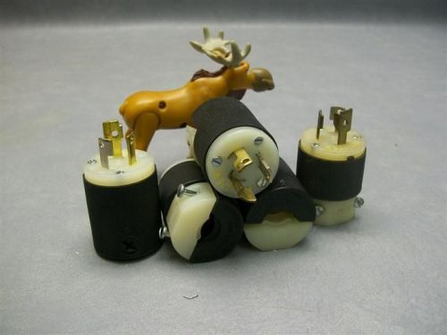 Hubbell twist-lock plug 15a. 125v 3 prong  lot of 5 for sale