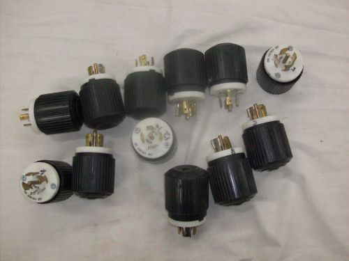 NEMA L21-20  ,20A 120/208 Lot of 12  Twist lock plugs,CLEAN  Bryant