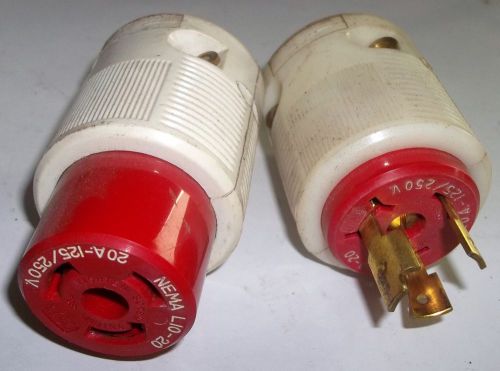 Leviton male and female 3-prong plugs, up to 250v_______3721/7 for sale