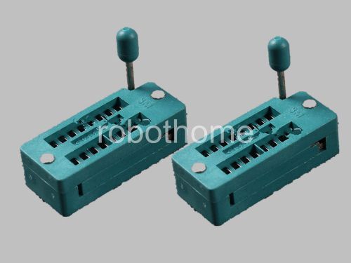 2pcs zif 16-pin 16 pins test universal ic socket brand new for sale