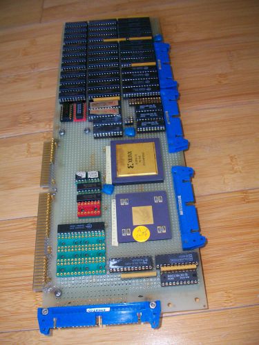 IBM PC Wire Wrap Card with Parts:  XILINX XC3090, CY7C185, plus more