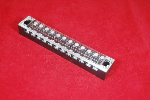 5pcs 12 position 15a barrier dual row terminal block/strip w/cover screw hole for sale