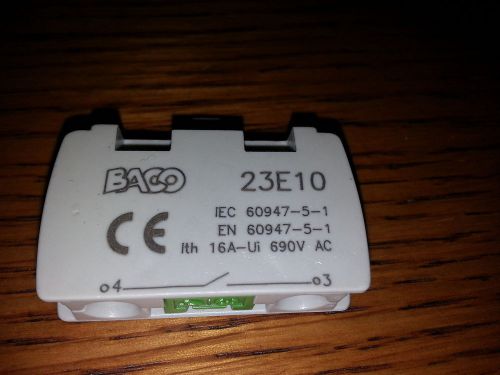Baco 1NO Industrial Switch Contact Block 23E10 BRAND NEW NO BOX