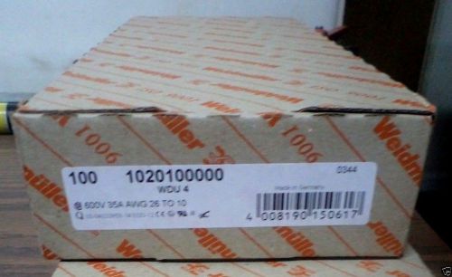 100 pcs weidmuller wdu-4 1021000000 terminal block ~ brand new in box for sale