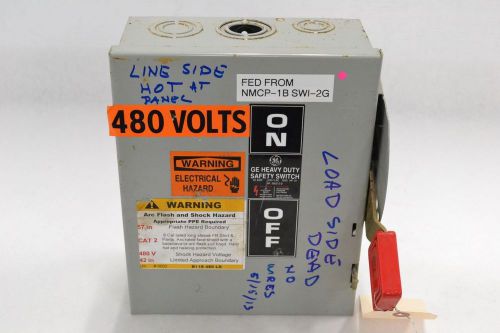 GENERAL ELECTRIC GE THN3361 30A AMP 600V-AC 3P DISCONNECT SWITCH B321715