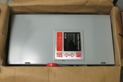 Nib...eaton heavy duty fusible safety switch 100a, 240v cat# dh323ngk .. vy-102 for sale