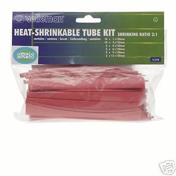 K/STR — 40 Pc. Heat Shrink Tubing Kit - 2:1 Ratio - Red