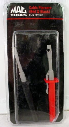 Mac Tools Cable Pierces ( Red &amp; Black ) Part # ET95916 NIB