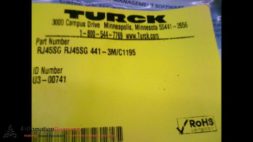 Turck rj45sg rj45sg 441-3m c1195 network hybrid cable, new for sale