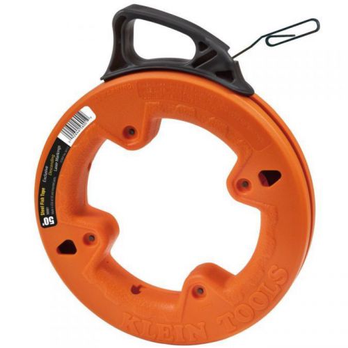 Klein tool 25&#039; 1/8&#039;&#039; wide&#039; wide steel wire puller fish tape t21137 for sale