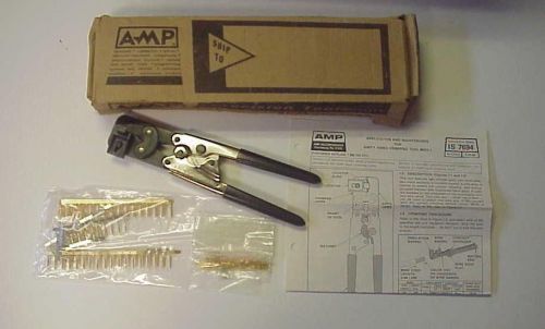 Amp 90312-1 Wire Hand Crimping Tool w Box &amp; Instructions