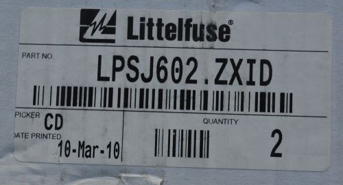 LITTELFUSE LPSJ602.ZXID Fuse Holder 60A 2P Class J LPSJ602ZXID FERRAZ (1pc) NEW