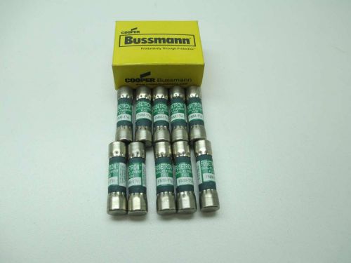 Lot 10 new bussmann fnm-1-1/8 fusetron 1-1/8a amp 250v-ac fuse d390475 for sale