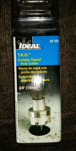Ideal tko 3/4&#034; carbide tipped hole cutter for sale