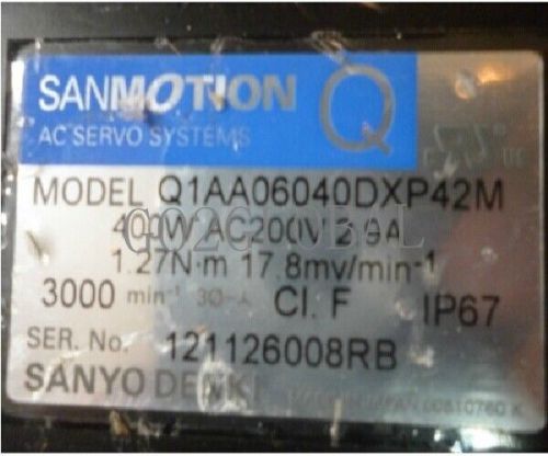 Sanyo Q1AA06040DXP42M 400w servo motor 60 days warranty