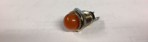 Leecraft 49D-V1-53 Amber Indicator Light 7/16&#034; Mount 7 Volts Dome Lens Solder