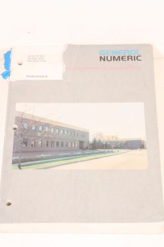 General Numeric Maintenance Manual GN 54815 E/03