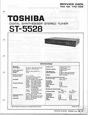 TOSHIBA ST-5528 SERVICE MANUAL ORIGINAL FREE S/H TO US