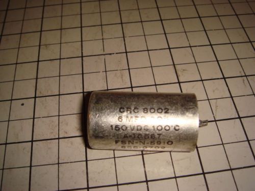 Crc 8002 nos oil capacitor 6mfd 150vdc guaranteed for sale