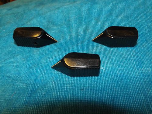 (3) large pointer knobs w/ aluminum inserts f/ radio/audio/test instrument for sale