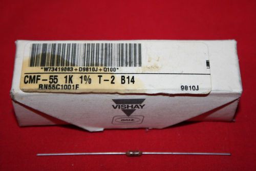 New lot of (99) vishay resistors # cmf-55 1k 1% t-2 b14 - bnib for sale