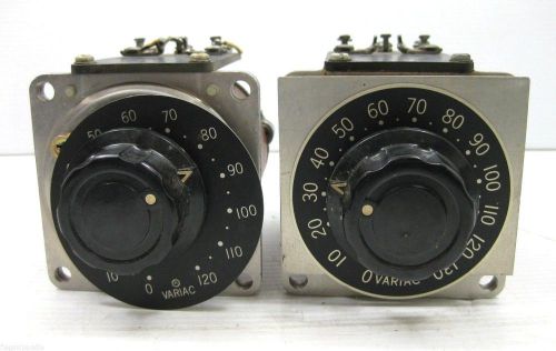 Pair General Radio W2 2.4A 0-120V 0-130V Variac Variable Transformers