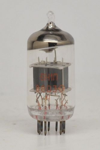 Lot of 10 6n1p = 6dj8 = ecc88 red grid double triode tube orel 1988 for sale
