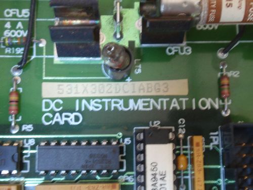 GE Drive 531X302DCIABG3 Instrumentation Card