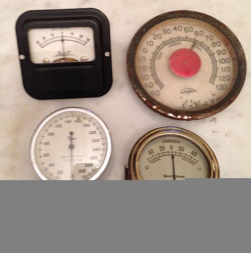(q) lot of 7 vintage.antique misc. industrial steampunk pressure gauges untested for sale