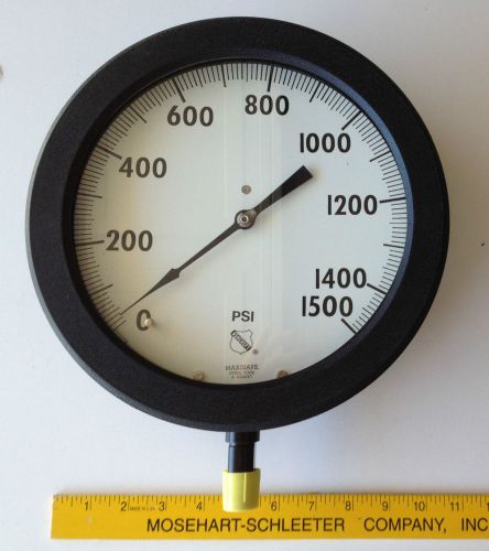 New nos large ashcroft 8” pressure gauge 0-1500 psi 1/2&#034; npt bottom connection for sale