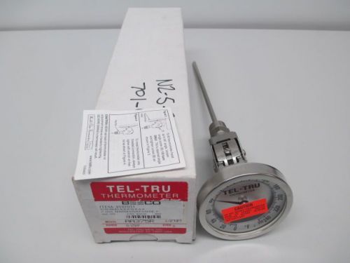 New tel-tru aa375r 3in dial temperature gauge stainless 9 in probe d252551 for sale