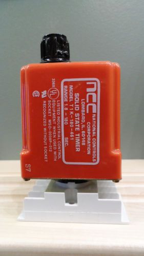 NCC SOLID STATE TIMER T1K-180-461 RANGE 1.8 - 180 SEC. EIGHT PIN CONNECTOR BASE