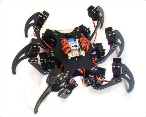 Spider Robot 6 Legs 18 DOF Robot Black Bracket Stent Accessory (no servo)