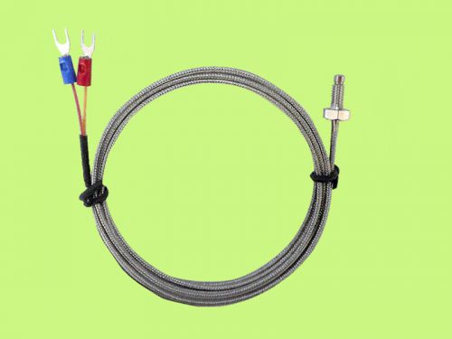 Thermocouple k type temperature sensors with m6 threads and 2m lead wire for sale