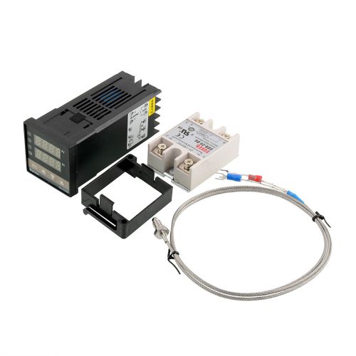 New Electrical PID Temperature Controller Thermocouple +25A SSR + Sensor