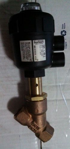 New open box 1/2 npt burkert angle seat pilot piston actuated valve 2000 a for sale