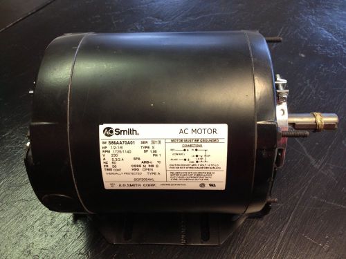 Ao smith electric motor 1/2 - 1/6 hp, 1725 - 1140rpm, 230volts single phase for sale