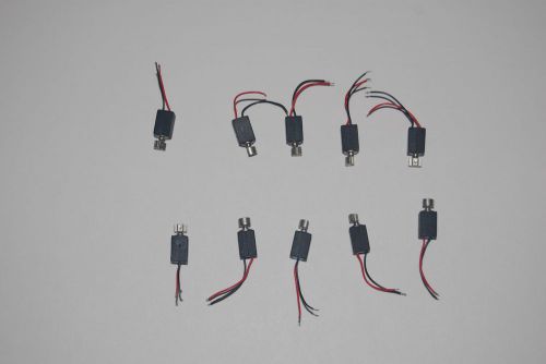 Lot of 10 pager and cell phone vibrating micro motor  with two leads for sale