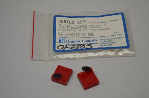 LOT 2 NEW GRAPHIC CONTROLS SERIES 35 82-35-0015-03 RED DISPOSABLE PENS D237902