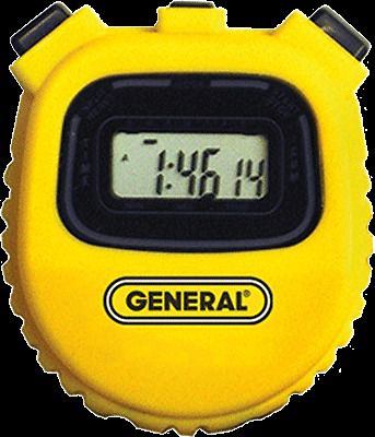 General SW100AY Yellow Economic Digital Stopwatch