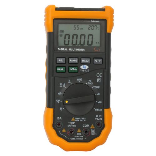 YH-129 5 in 1 Digital Multimeter Thermometer Hygrometer Illuminance Noise Meter